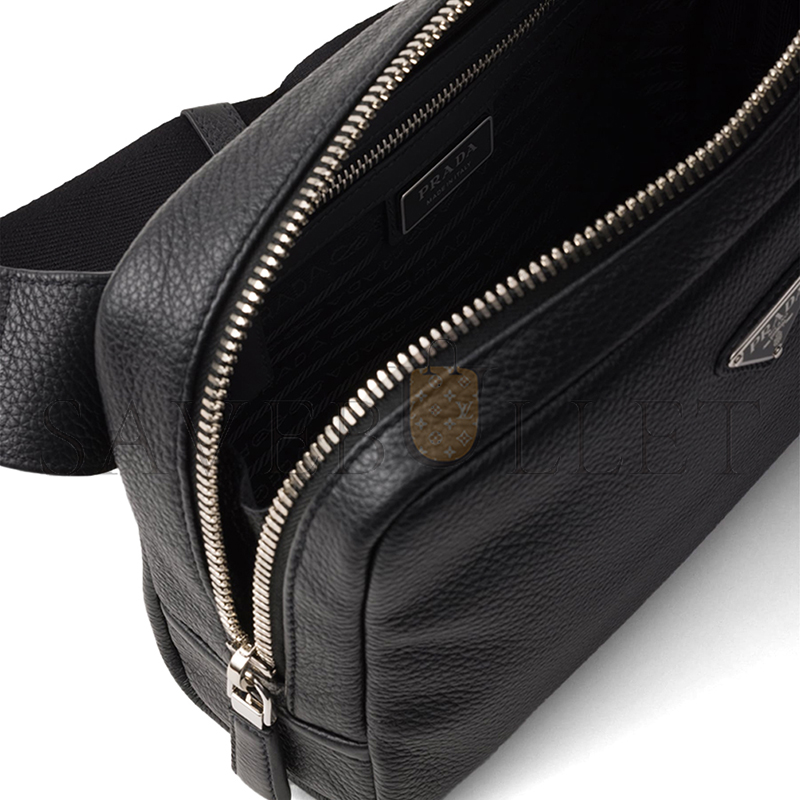 PRADA LEATHER SHOULDER BAG WITH CHARM 2VH181 (24*16.5*7cm)